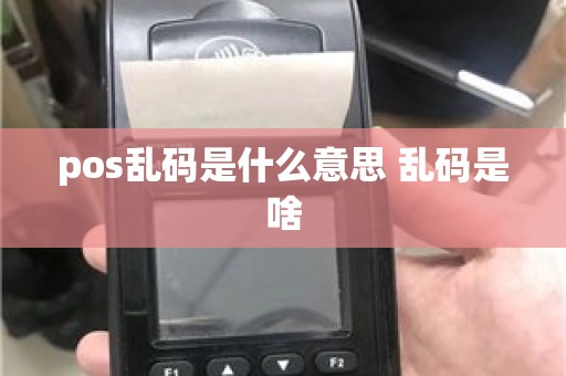 pos乱码是什么意思 乱码是啥