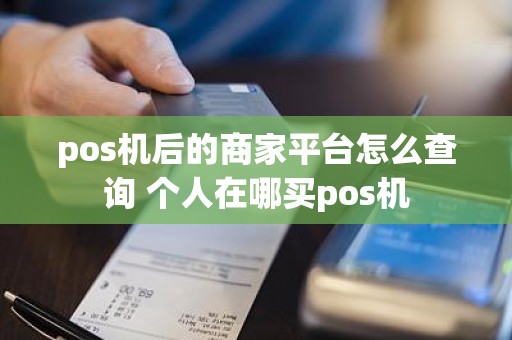 pos机后的商家平台怎么查询 个人在哪买pos机