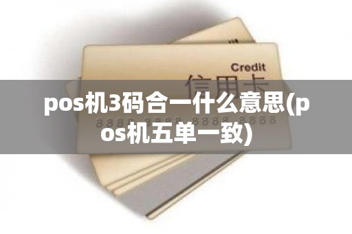 pos机3码合一什么意思(pos机五单一致)