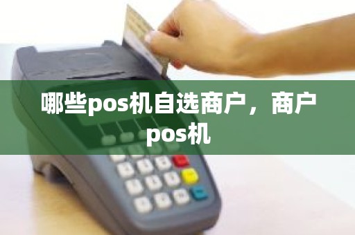 哪些pos机自选商户，商户pos机
