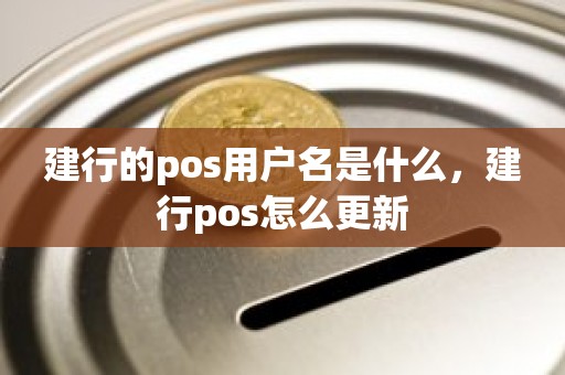 建行的pos用户名是什么，建行pos怎么更新