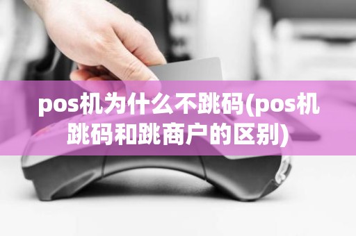 pos机为什么不跳码(pos机跳码和跳商户的区别)