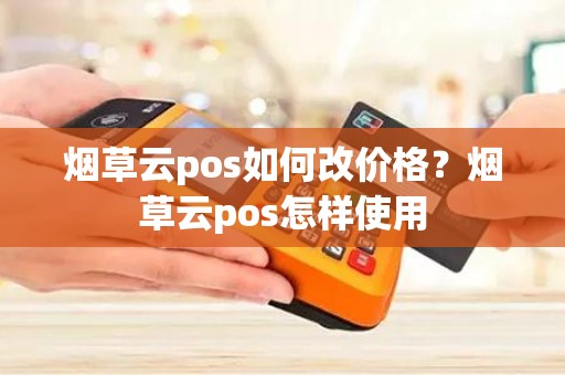 烟草云pos如何改价格？烟草云pos怎样使用