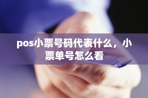 pos小票号码代表什么，小票单号怎么看
