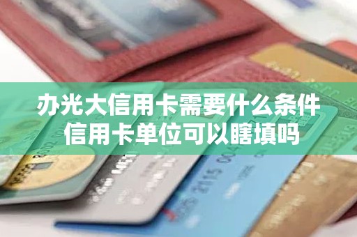 办光大信用卡需要什么条件 信用卡单位可以瞎填吗 办光大信用卡需要什么条件 信用卡单位可以瞎填吗