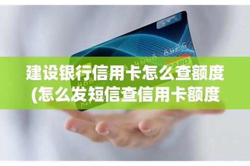 建设银行信用卡怎么查额度(怎么发短信查信用卡额度)
