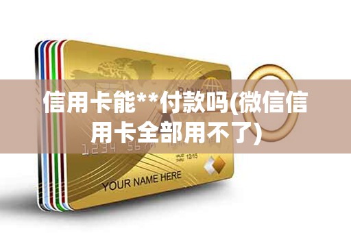 信用卡能**付款吗(微信信用卡全部用不了)