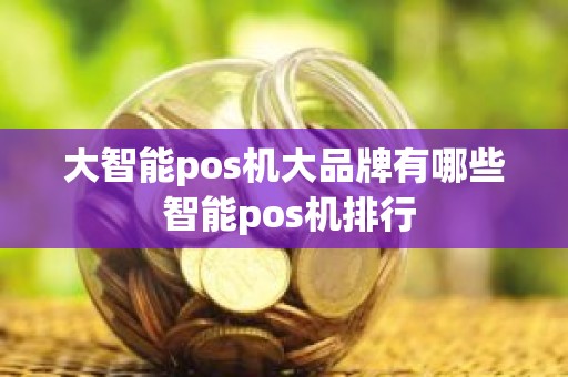 大智能pos机大品牌有哪些 智能pos机排行