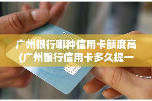 广州银行哪种信用卡额度高(广州银行信用卡多久提一次额度)