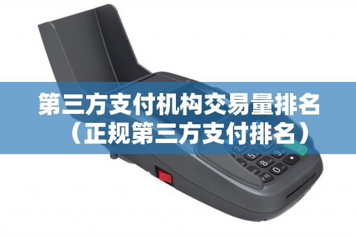 第三方支付机构交易量排名（正规第三方支付排名）