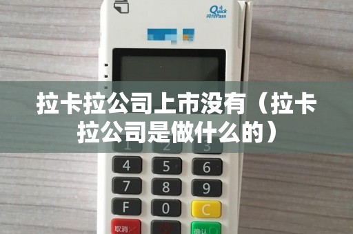 拉卡拉公司上市没有（拉卡拉公司是做什么的）