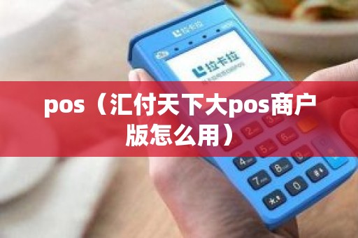 pos（汇付天下大pos商户版怎么用）