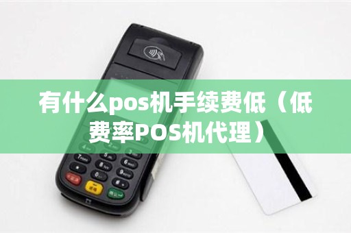有什么pos机手续费低（低费率POS机代理）
