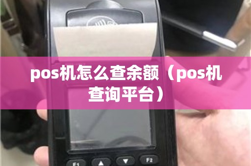 pos机怎么查余额（pos机查询平台）