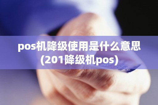 pos机降级使用是什么意思(201降级机pos)