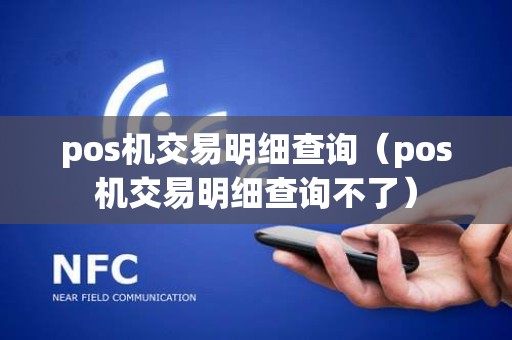 pos机交易明细查询（pos机交易明细查询不了）