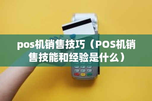 pos机销售技巧（POS机销售技能和经验是什么）