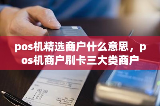 pos机精选商户什么意思，pos机商户刷卡三大类商户