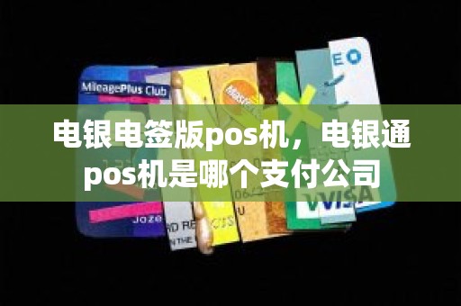 电银电签版pos机，电银通pos机是哪个支付公司