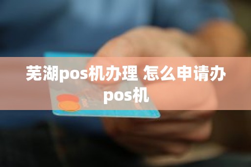 芜湖pos机办理 怎么申请办pos机