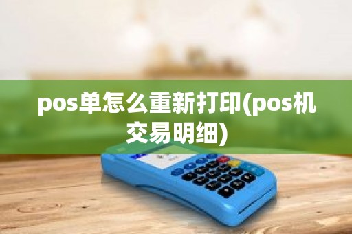 pos单怎么重新打印(pos机交易明细)
